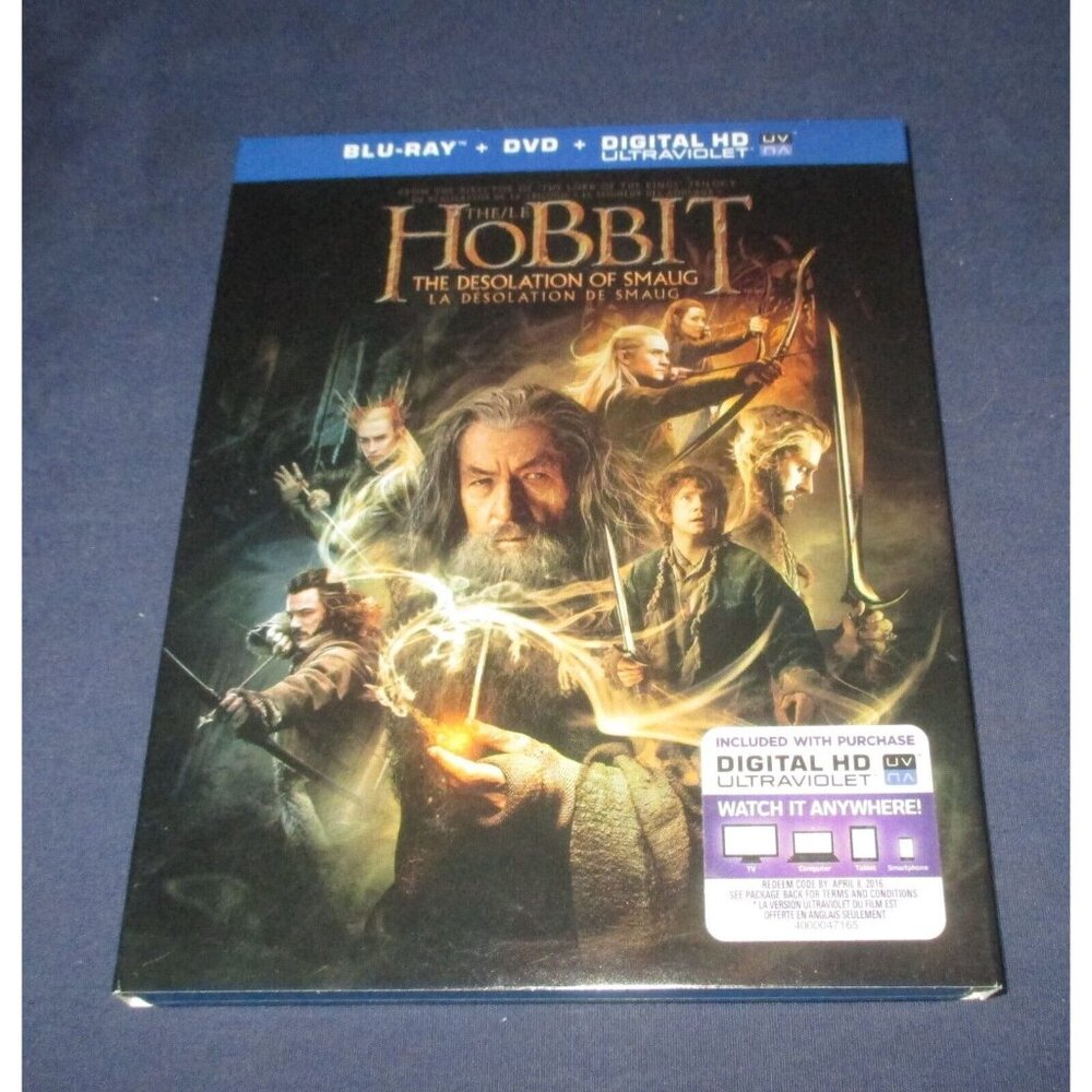 The Hobbit: The Desolation of Smaug (Blu-ray/DVD, 2013, 3-Disc Set, Canadian)